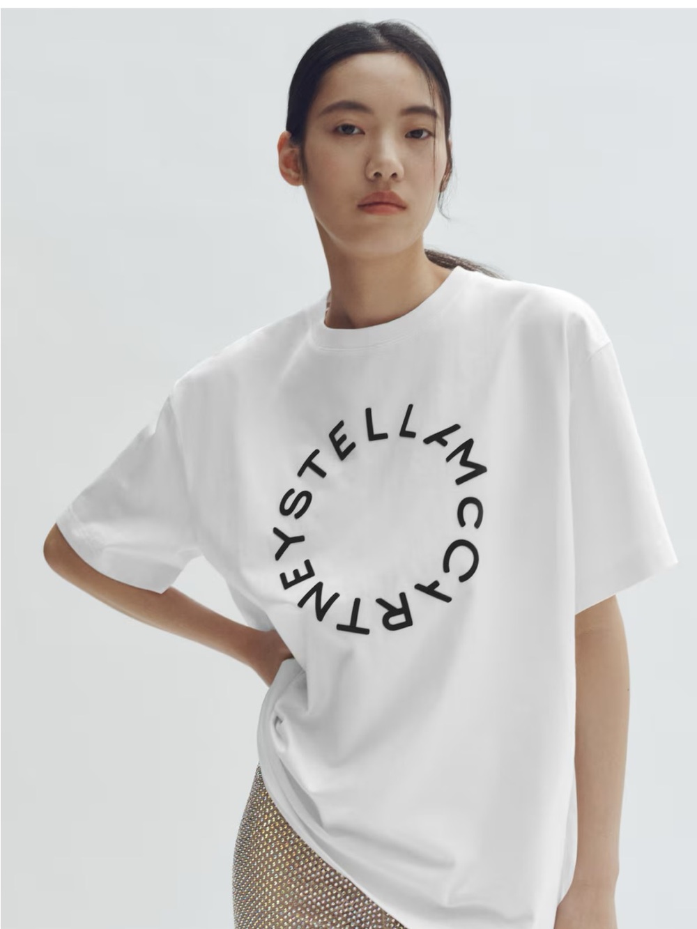 Stella McCartney x H&M White Logo Circle Tee